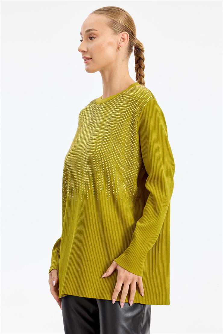 Önü Taş Baskı Rayon Tunik ASİT