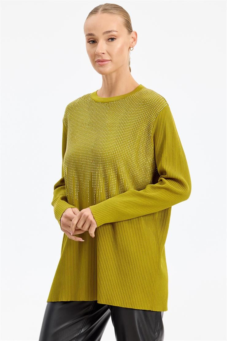 Önü Taş Baskı Rayon Tunik ASİT