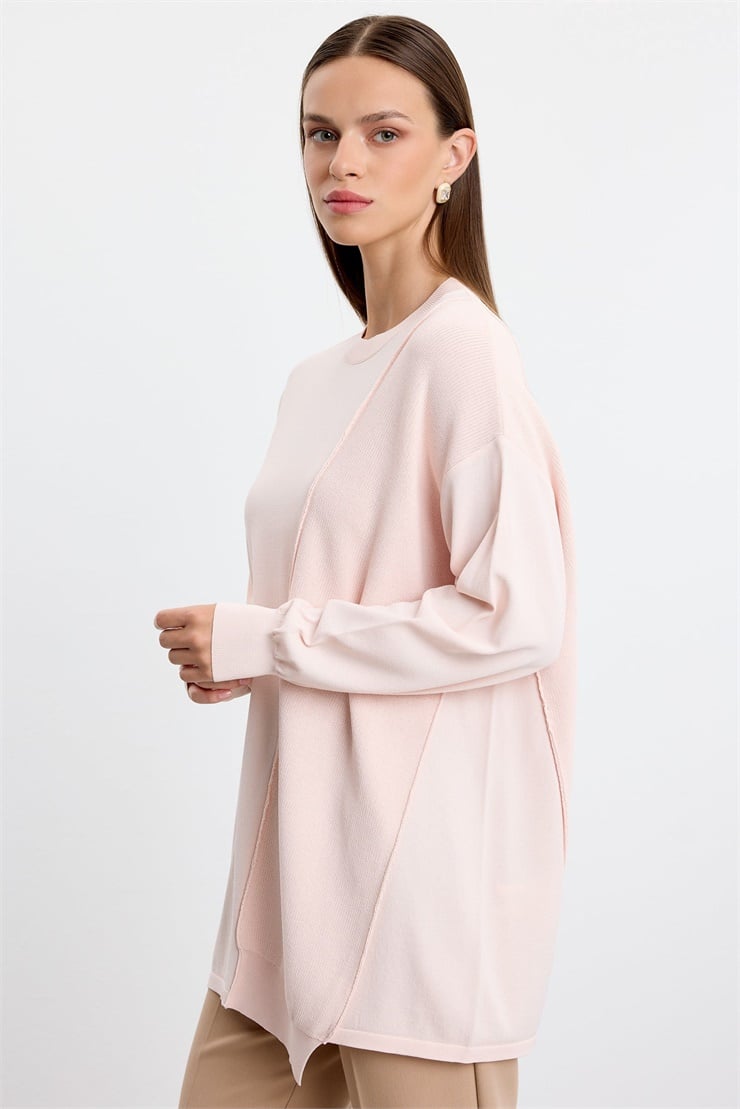 Örgü Detaylı Rayon Tunik PUDRA