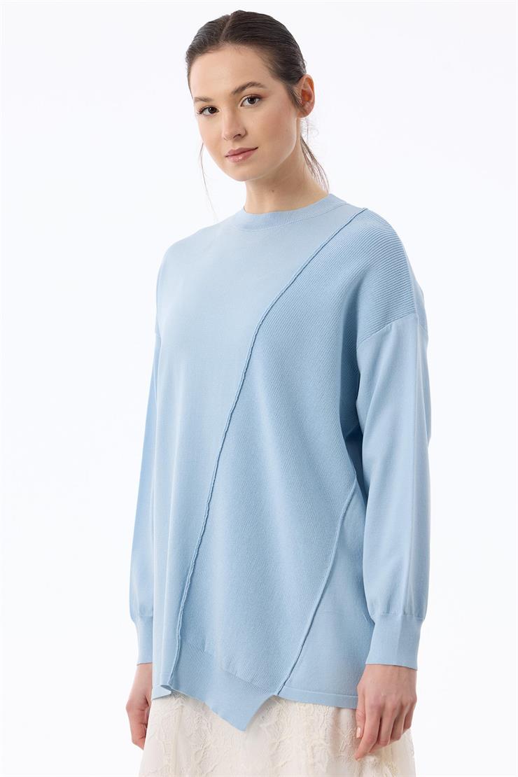Örgü Detaylı Rayon Tunik B.MAVİ