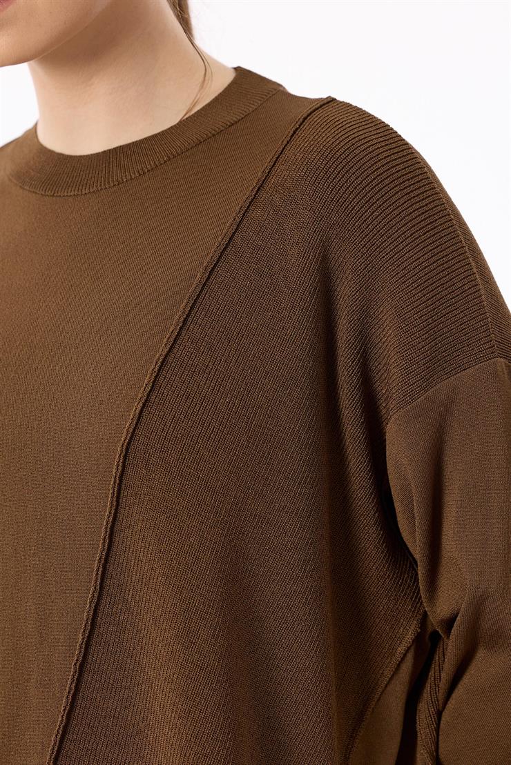 Örgü Detaylı Rayon Tunik HAKİ