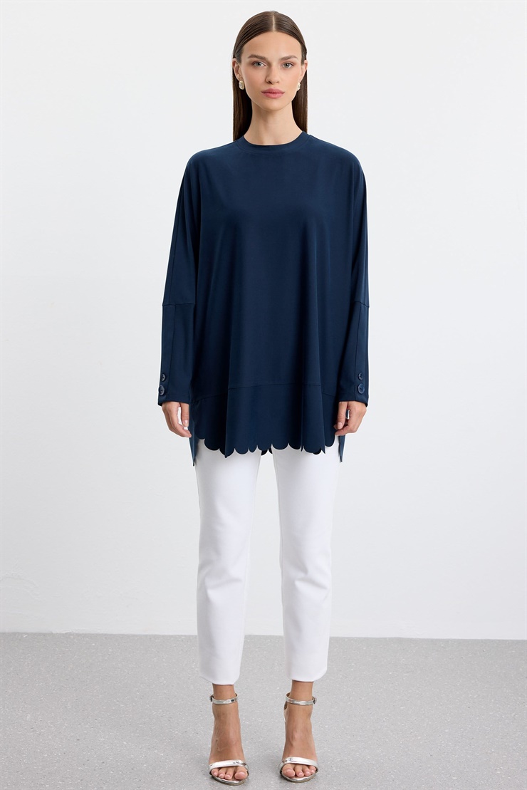 Oversize Tunik LACİVERT
