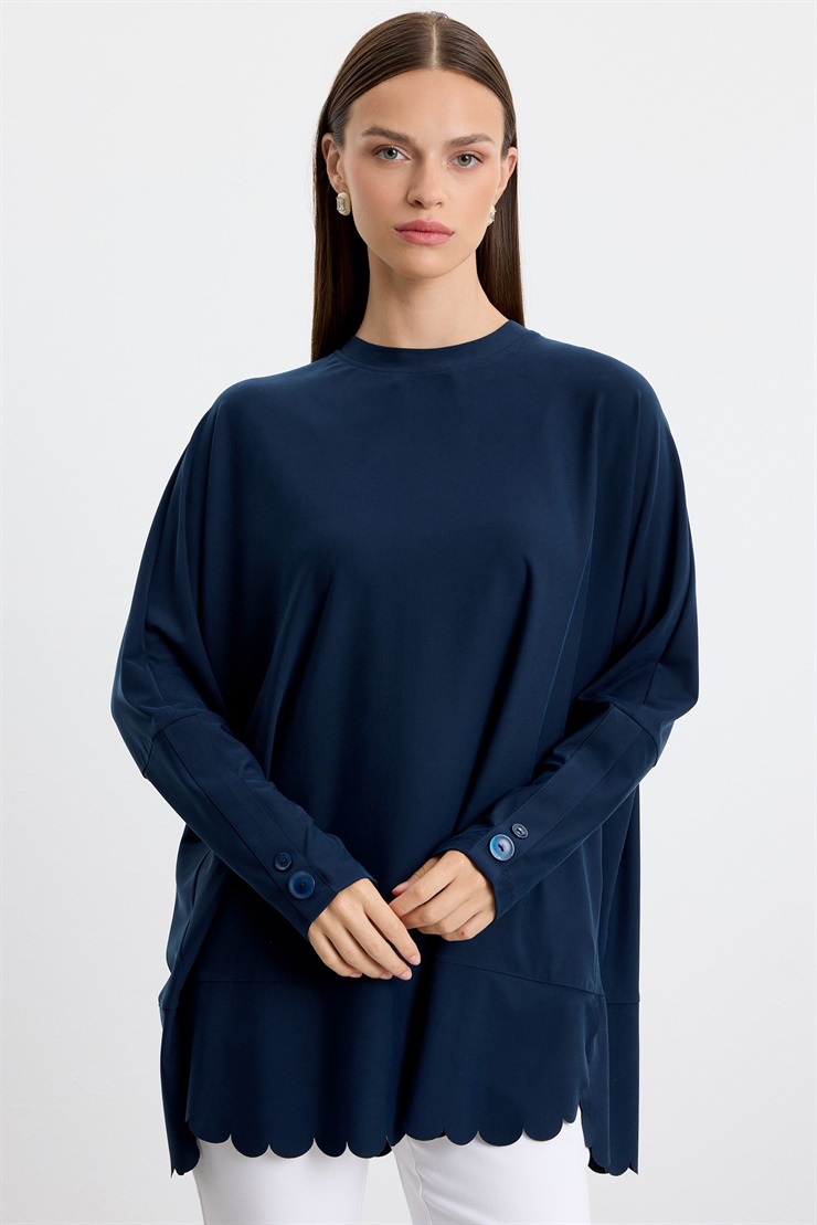 Oversize Tunik LACİVERT