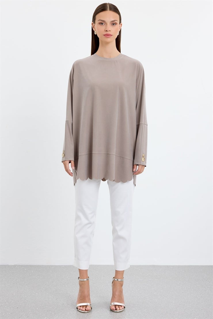Oversize Tunik VİZON