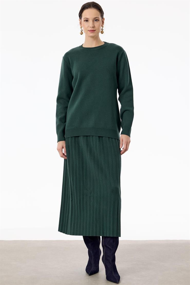 Pileli Etekli Takım ZÜMRÜT