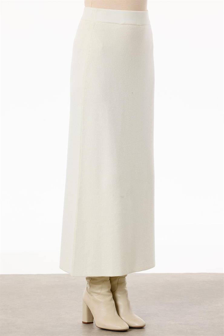 Selanik Örgülü Kolları Düğmeli Takım EKRU