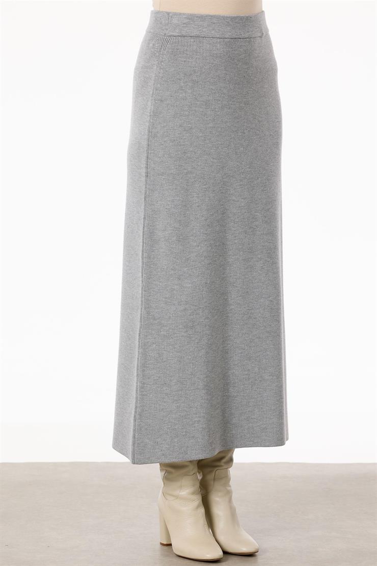 Selanik Örgülü Kolları Düğmeli Takım GRİ