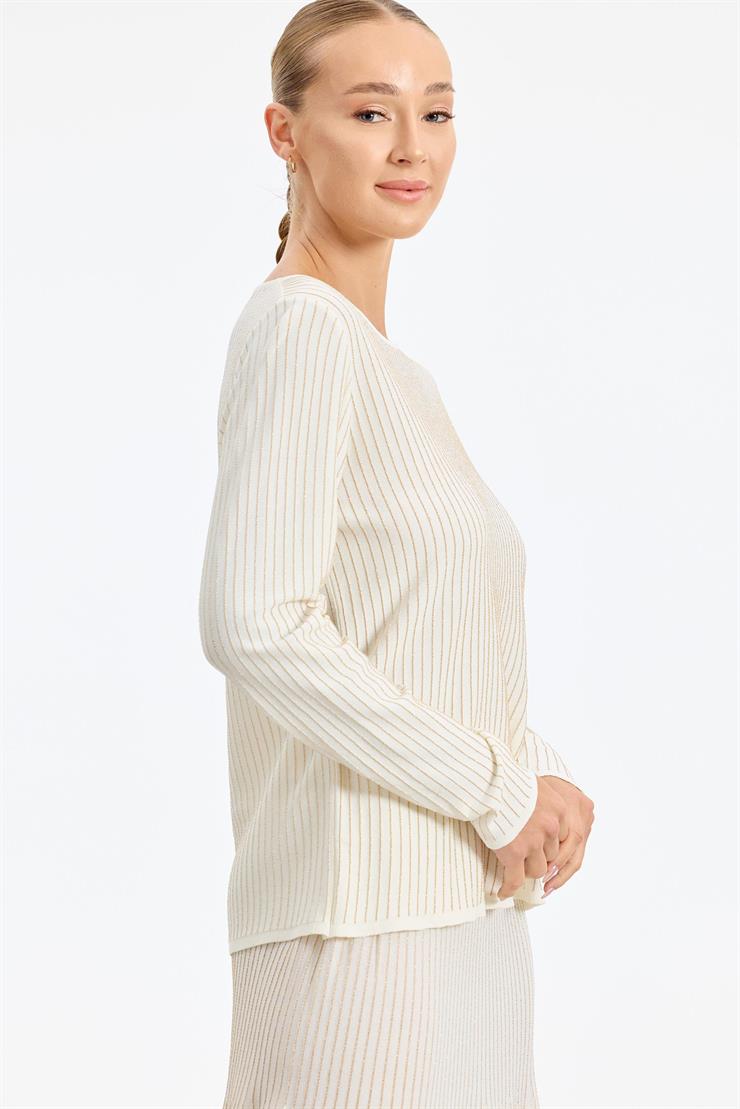 Simli Etekli Rayon Takım EKRU