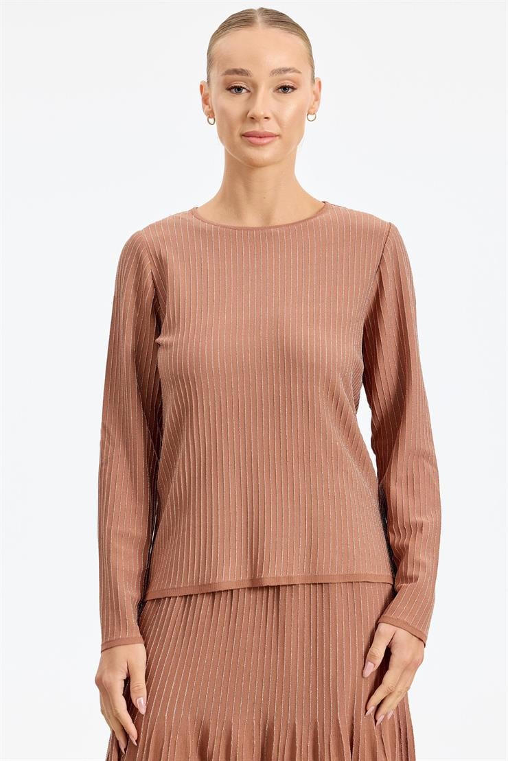 Simli Etekli Rayon Takım KAKAO