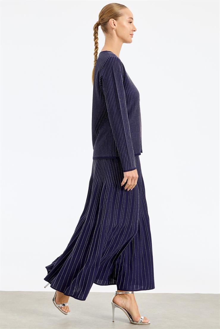 Simli Etekli Rayon Takım NAVY