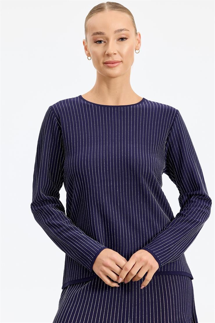 Simli Etekli Rayon Takım NAVY