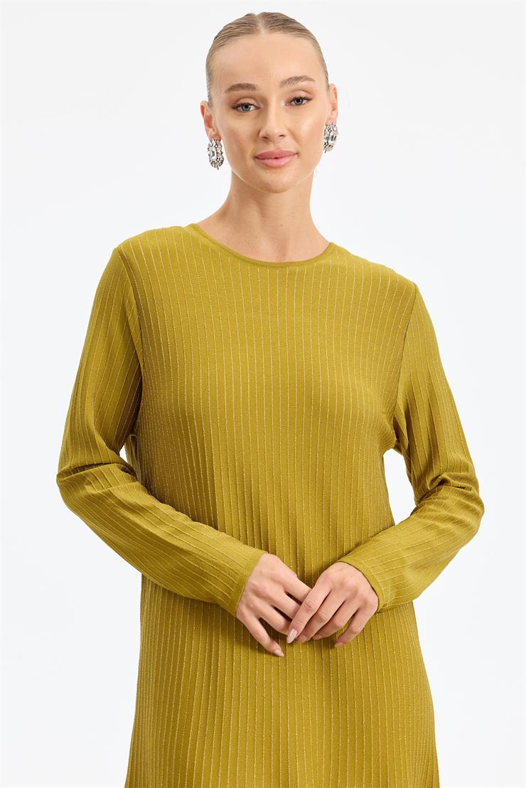 Simli Rayon Elbise ASİT