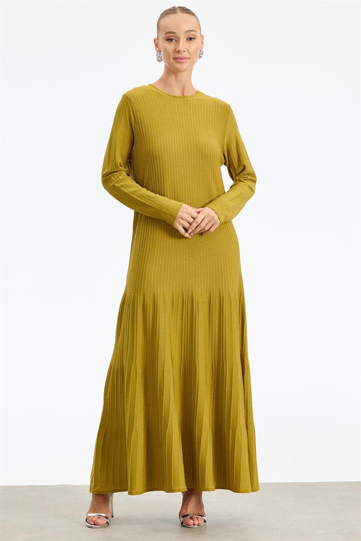 Simli Rayon Elbise ASİT