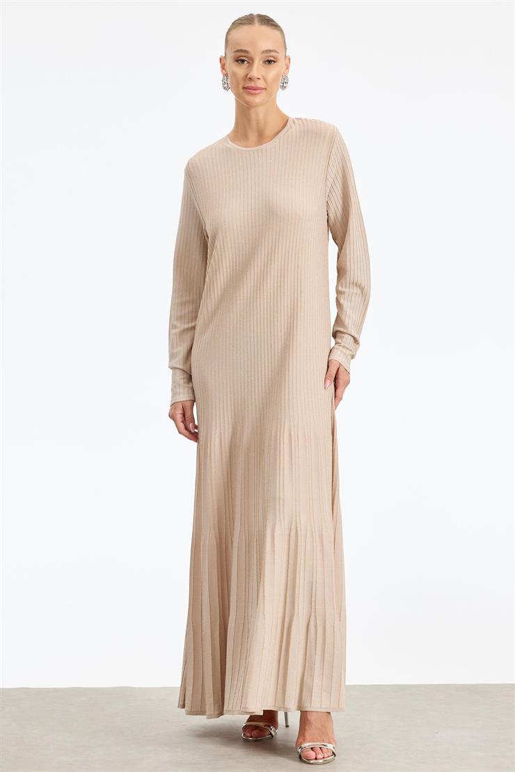 Simli Rayon Elbise BEJ