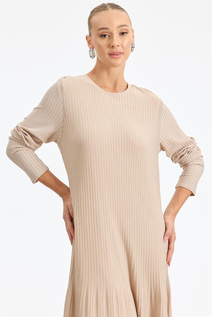 Simli Rayon Elbise BEJ