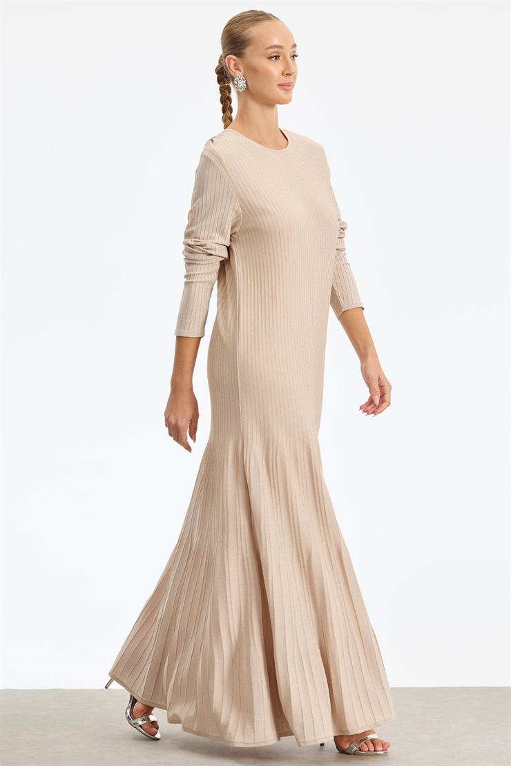 Simli Rayon Elbise BEJ