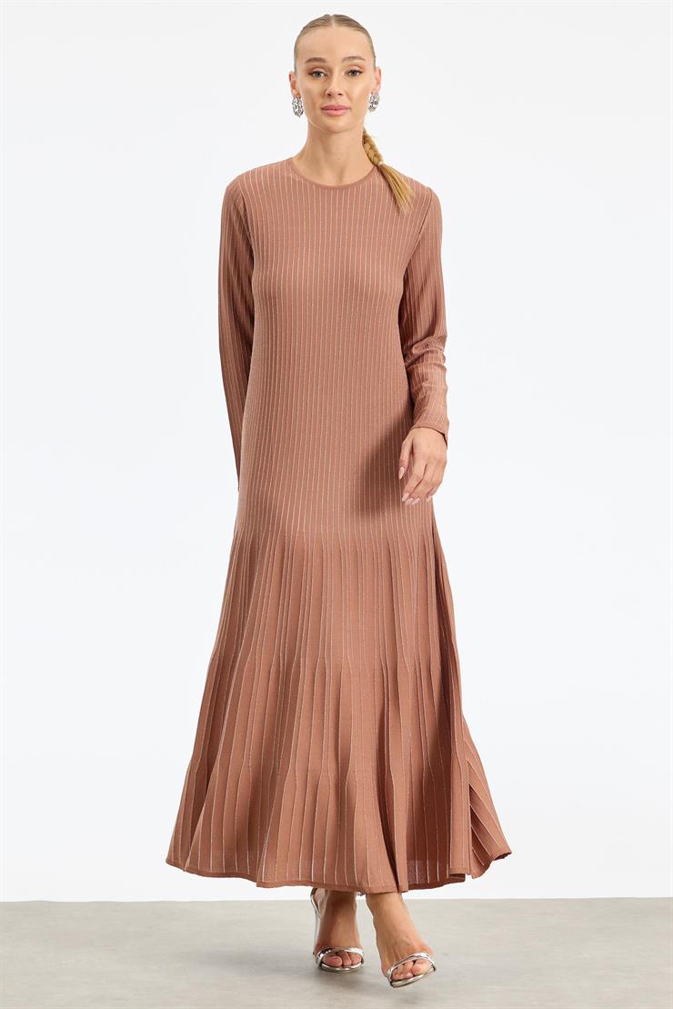 Simli Rayon Elbise KAKAO