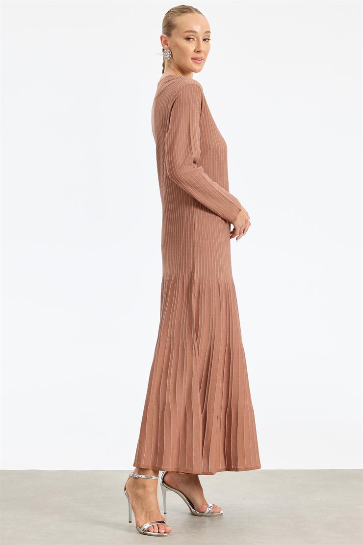 Simli Rayon Elbise KAKAO