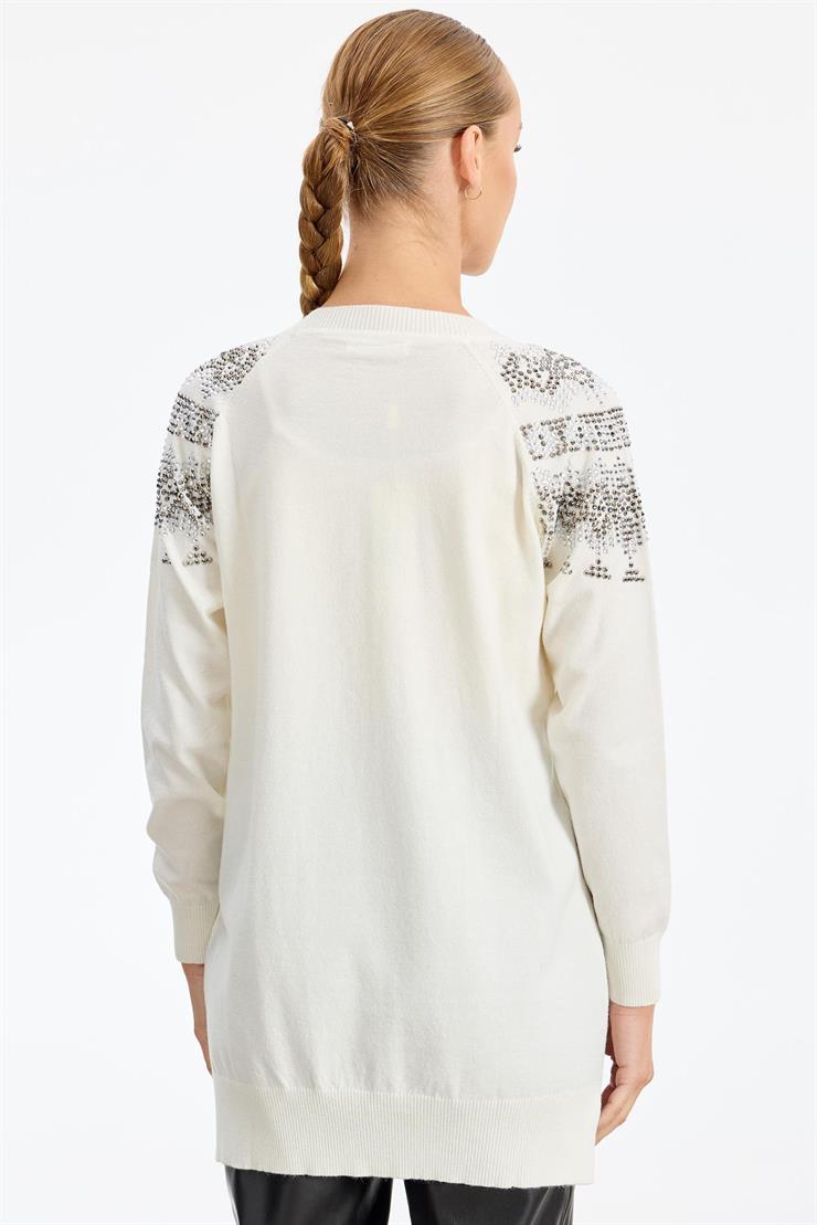 Taş Detaylı Tunik EKRU