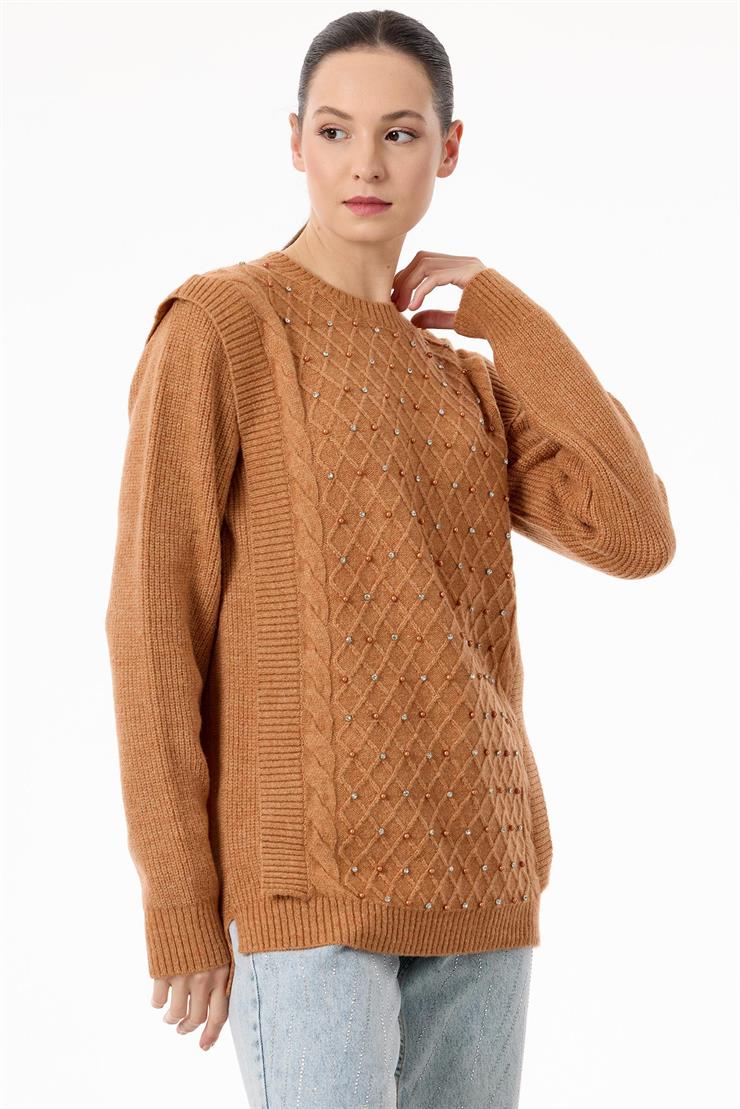 Taş İşlemeli Yürütmeli Tunik SOMON