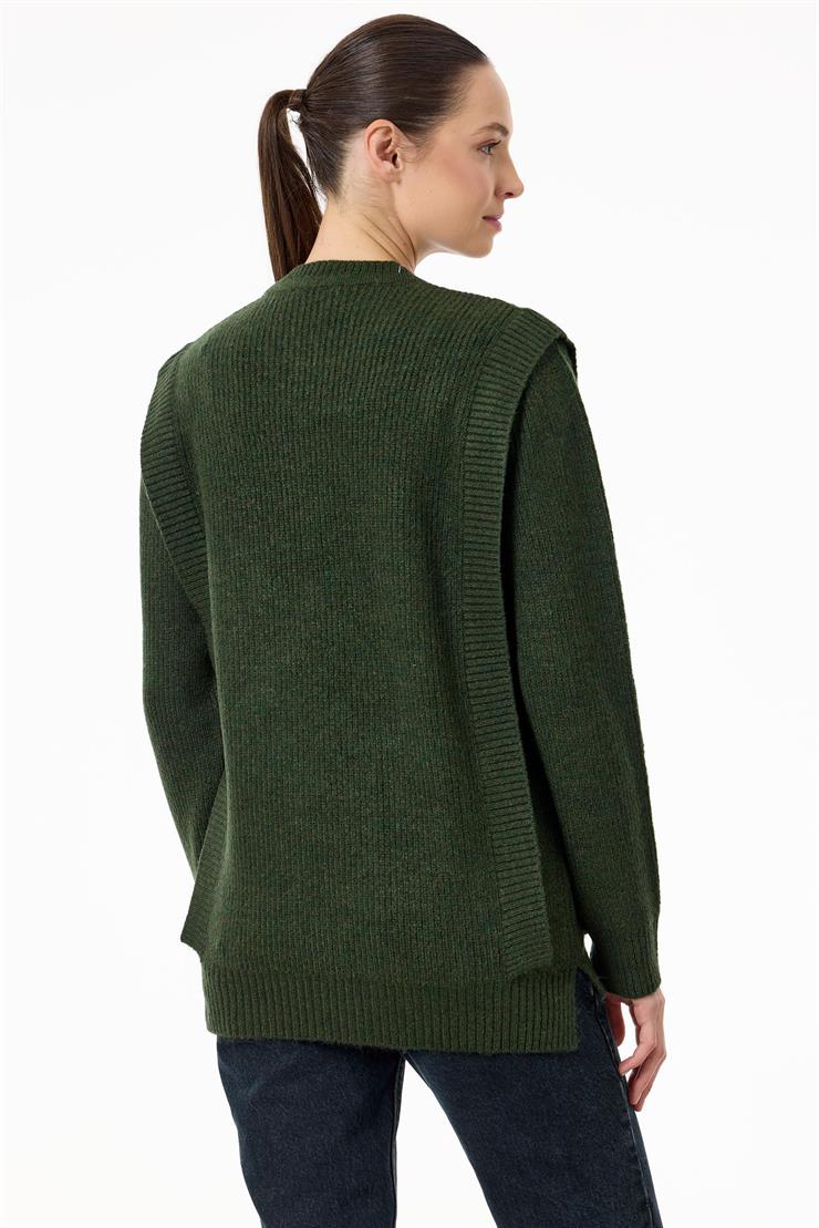 Taş İşlemeli Yürütmeli Tunik ZÜMRÜT