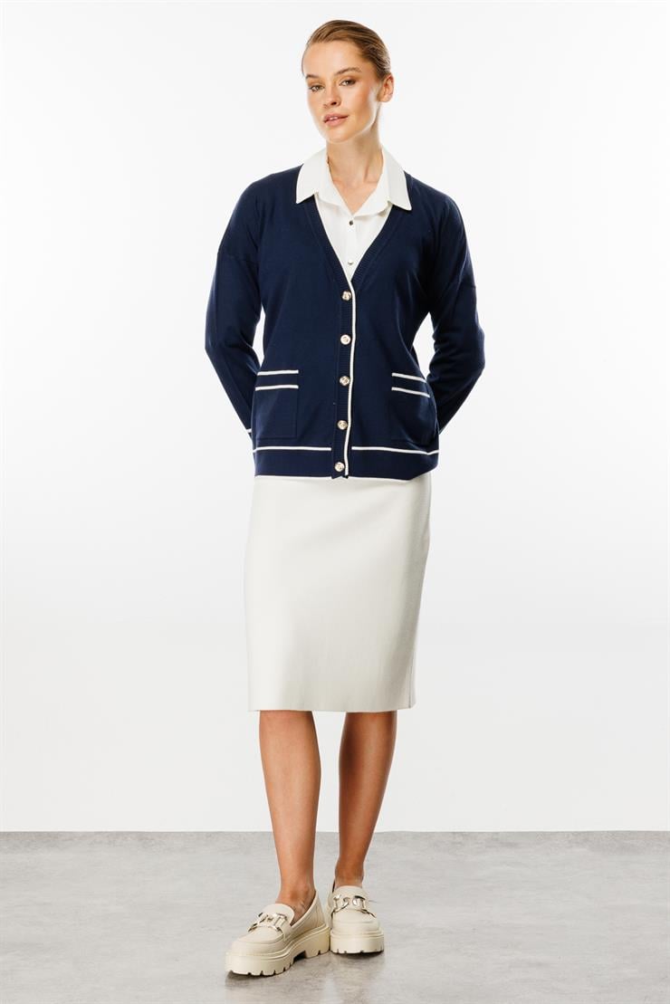 Triko Hırka-LACİVERT