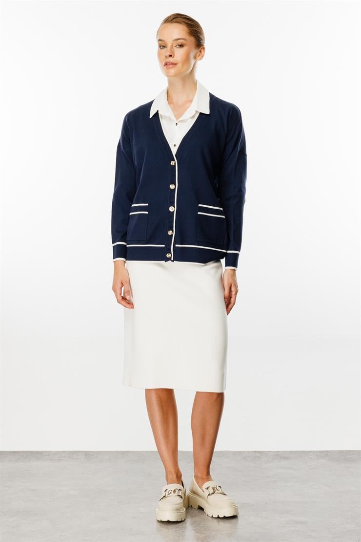 Triko Hırka-LACİVERT