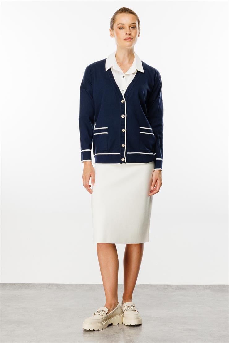 Triko Hırka-LACİVERT