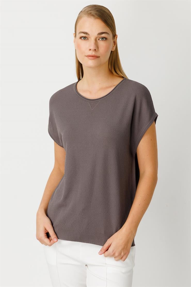 Triko Kolsuz Bluz-Fume