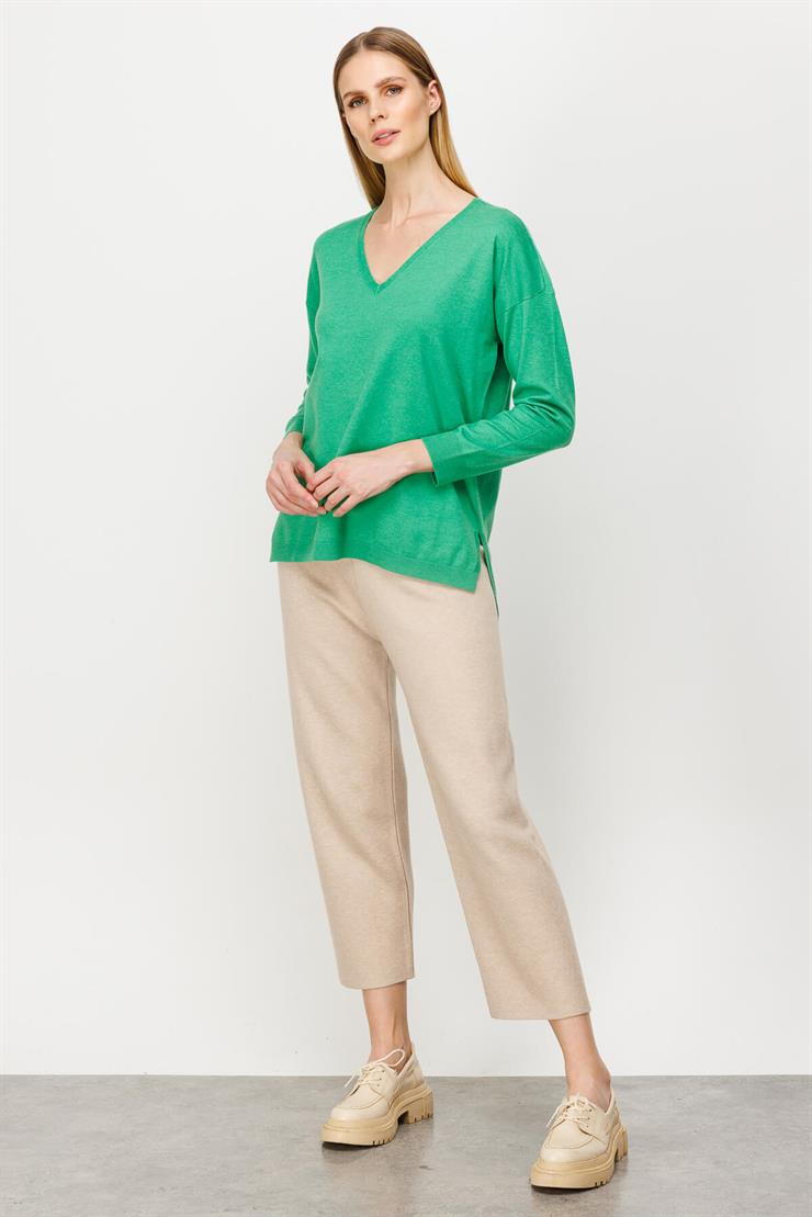 V Yaka Basic Triko Bluz-BENETTON