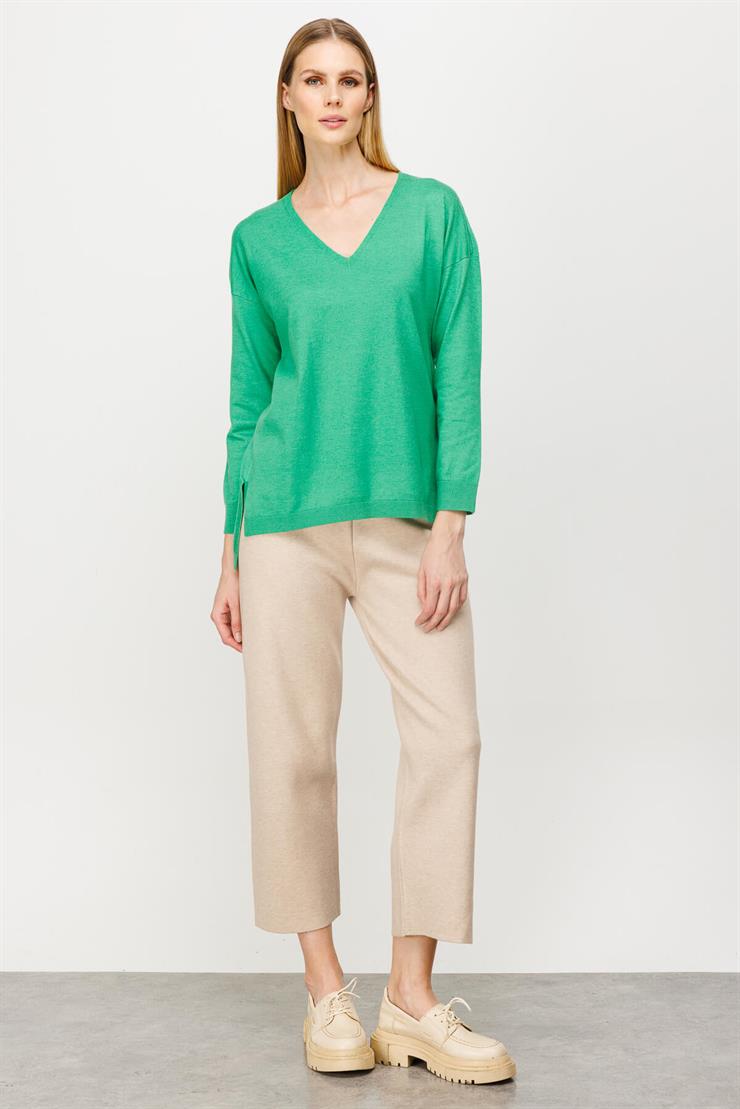 V Yaka Basic Triko Bluz-BENETTON