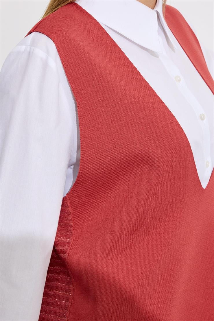 V Yaka Rayon Süveter SOMON