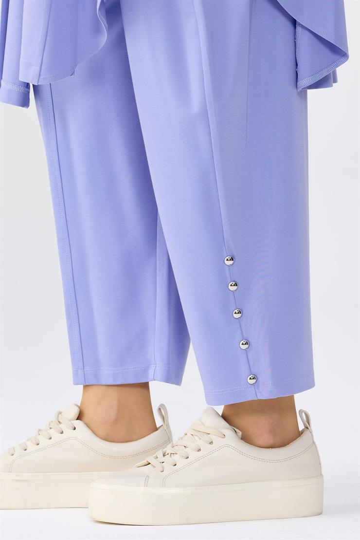 Yanları Kruvaze Yırtmaçlı Düğme Detaylı Takım MAVİ