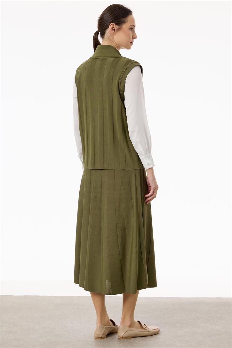 Yelekli Etekli Rayon Takım HAKİ