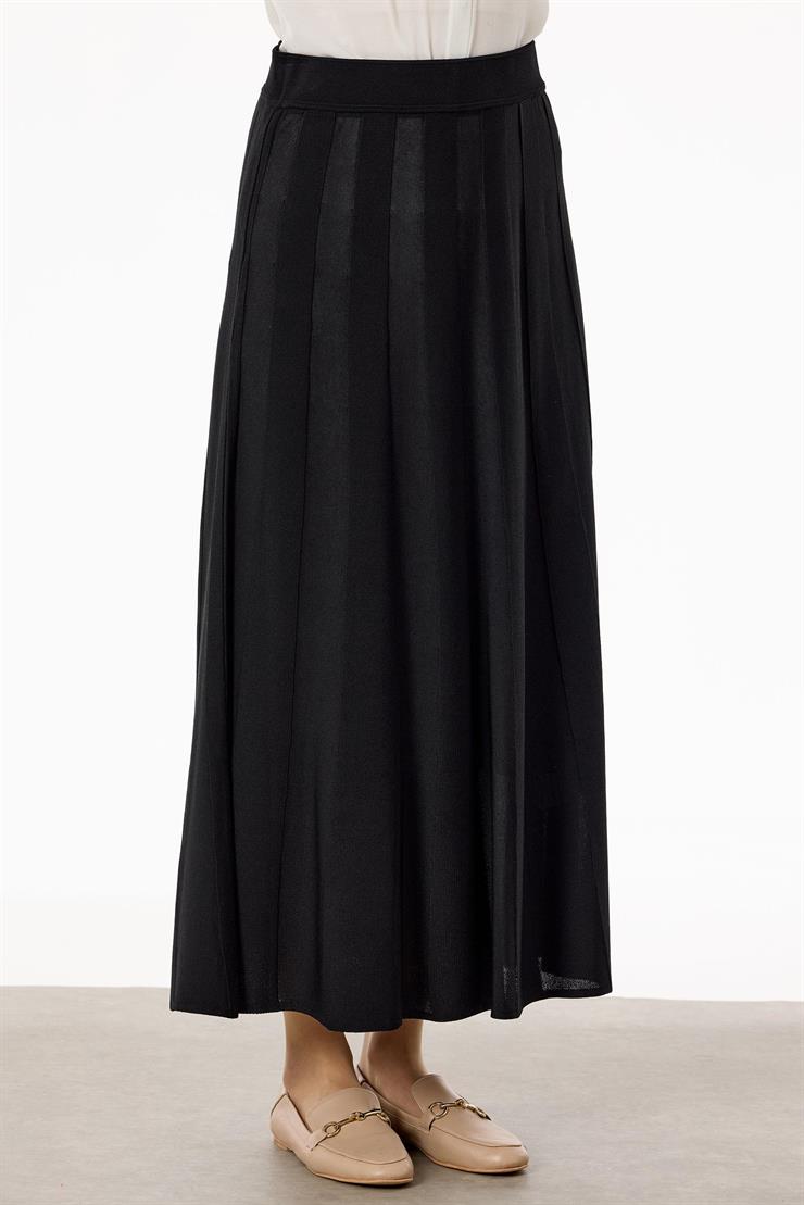 Yelekli Etekli Rayon Takım SİYAH