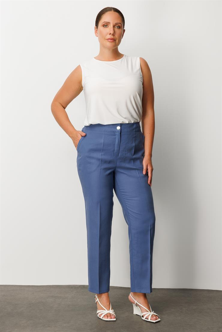 Modailgi  Arka Beli Lastikli Pantolon İndigo