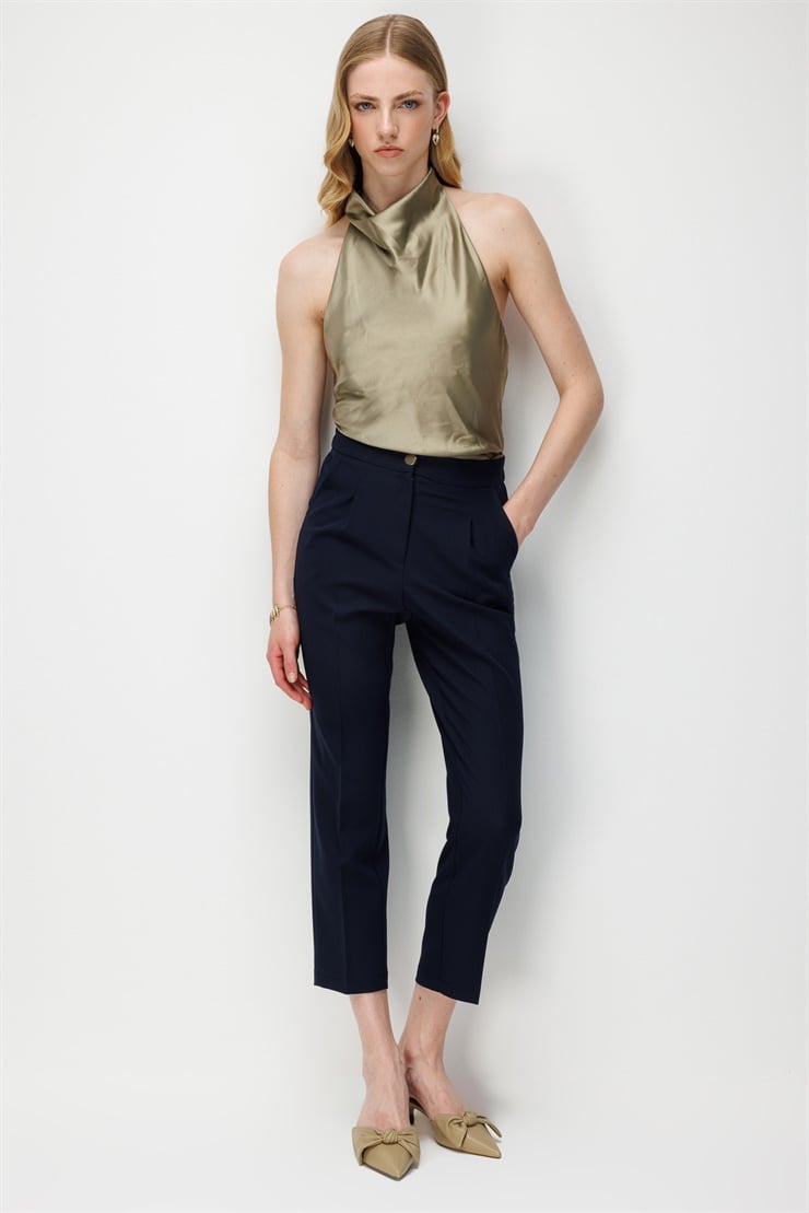 Modailgi  Arka Beli Lastikli Pantolon - 75015 Lacivert
