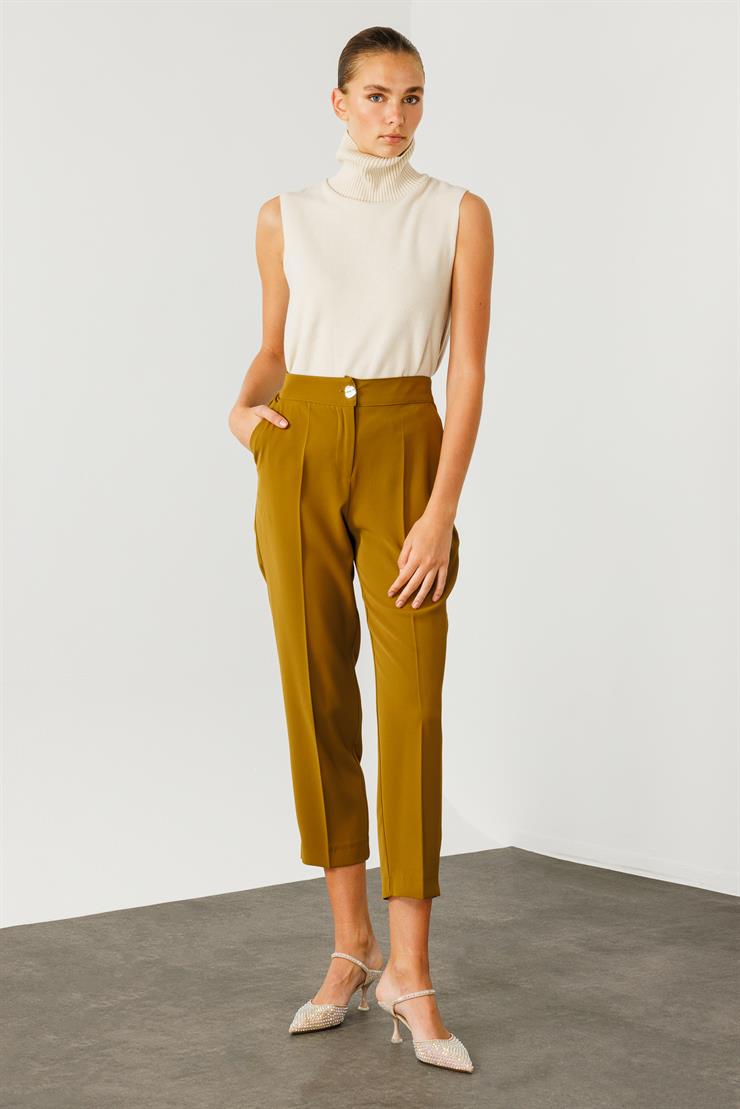 Modailgi  Arka Kemeri Lastikli Yan Cep Pantolon - 7068 Olive