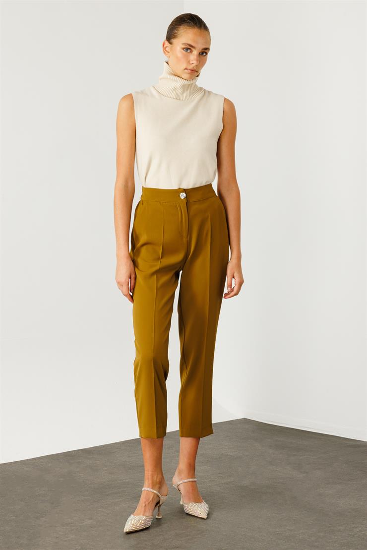 Modailgi  Arka Kemeri Lastikli Yan Cep Pantolon - 7068 Olive