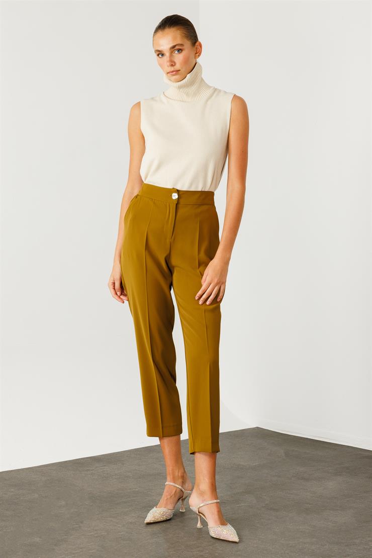 Modailgi  Arka Kemeri Lastikli Yan Cep Pantolon - 7068 Olive