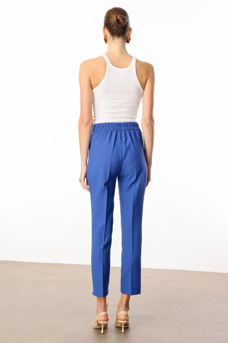 Modailgi  Arka Kemeri Lastikli Yandan Cepli Pantolon - 7057 Mavi