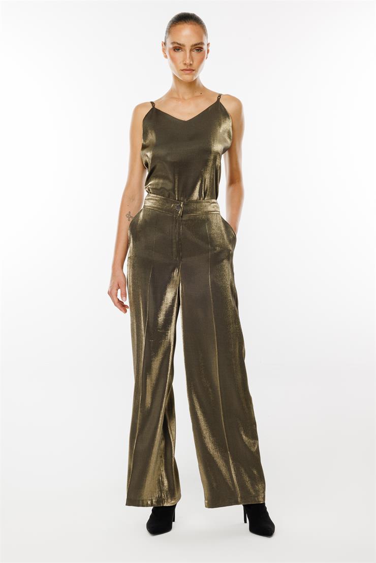 Modailgi  Arka Kemeri Lastikli Yandan Cepli Pantolon - 1568 Haki