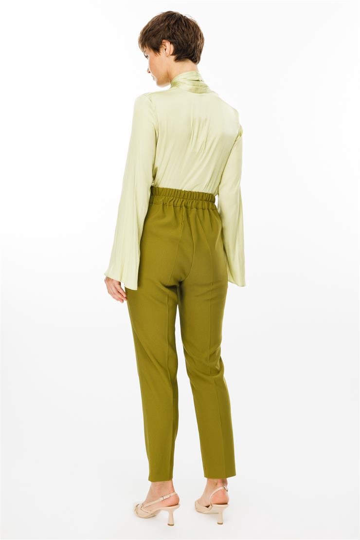Modailgi  Arka Kemeri Lastikli Yandan Cepli Pantolon - 7057 Olive