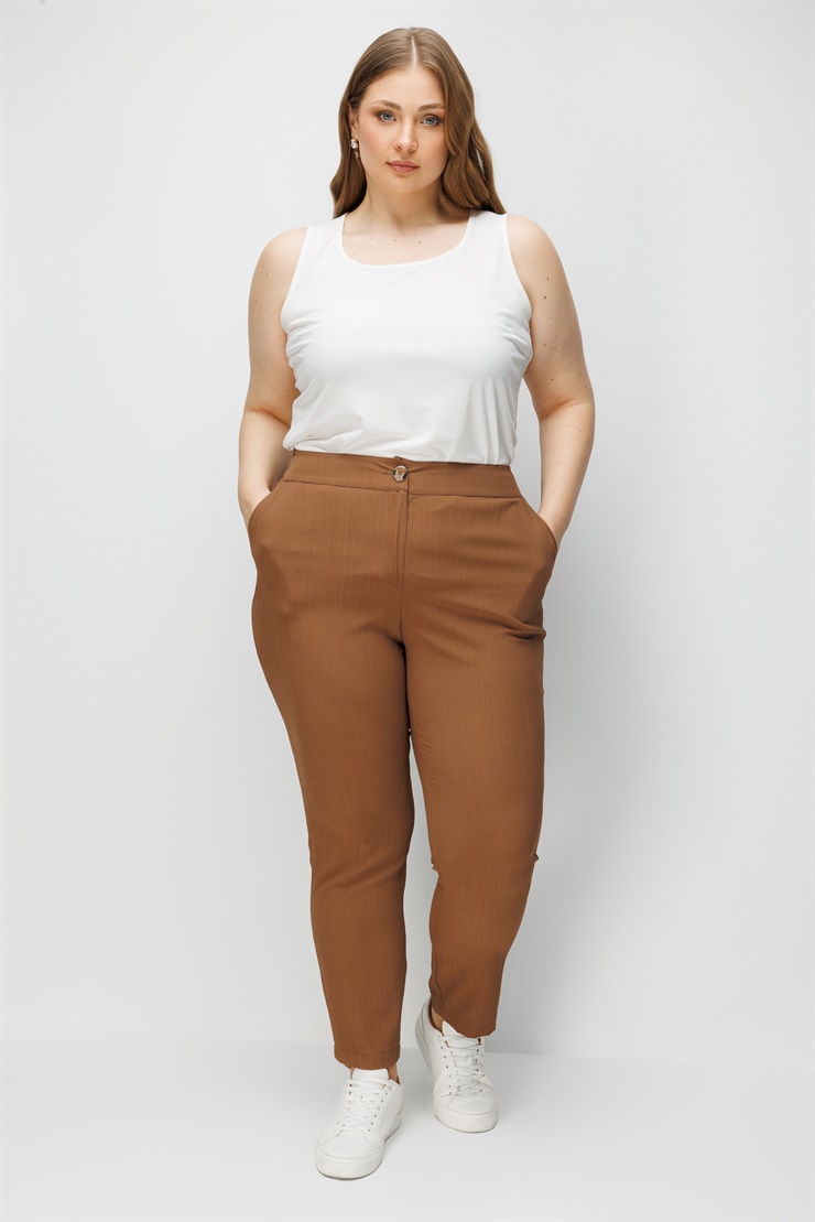 Modailgi Bel Arkası Lastikli Pantolon - 50118