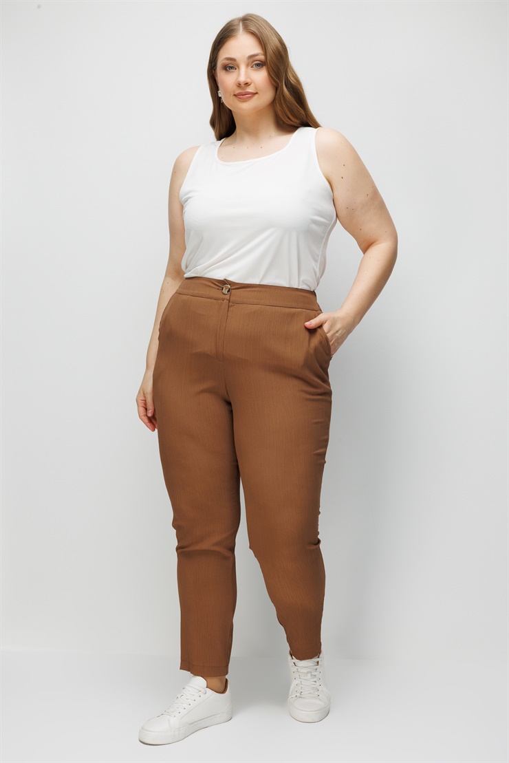 Modailgi Bel Arkası Lastikli Pantolon - 50118