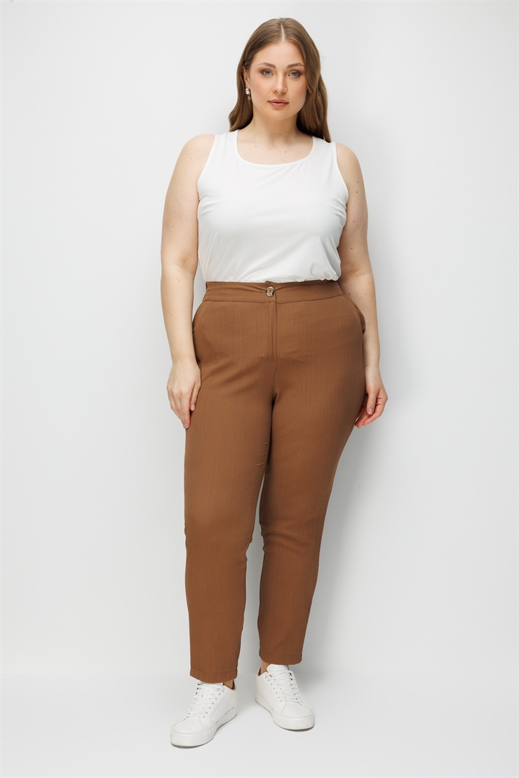 Modailgi Bel Arkası Lastikli Pantolon - 50118