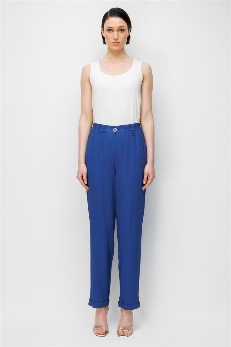 Modailgi Beli Lastikli Boru Paça Pantolon - 15095