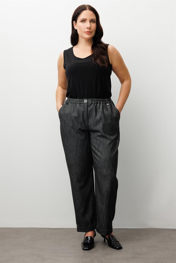 Modailgi  Beli Lastikli Duble Paça Pantolon - 40317 Antrasit