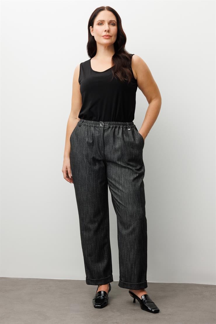 Modailgi  Beli Lastikli Duble Paça Pantolon - 40317 Antrasit