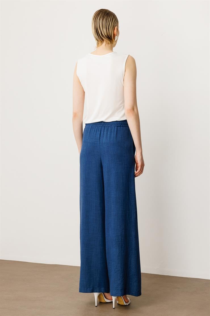 Modailgi  Beli Lastikli Rahat Kesim Pantolon - 1851 İndigo